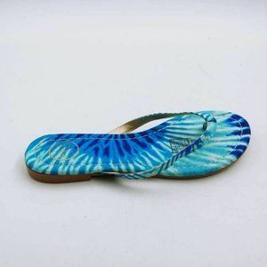 MKS Apple Flip Flop Sandals Blue Tie Dye 7 New‎